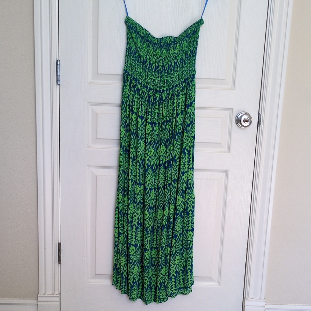 Green Patterned Women's Dress